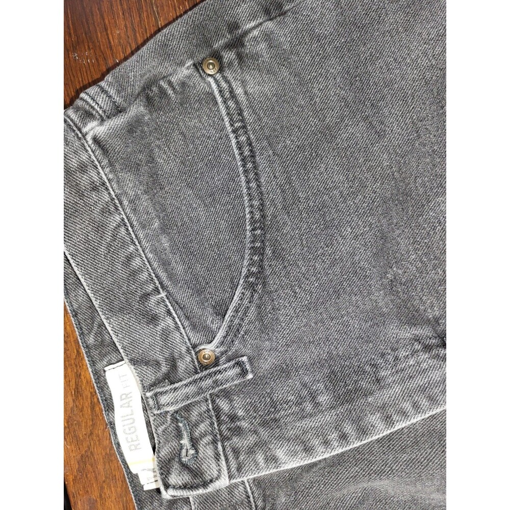 Vintage Lee Mens 2005908 Washed Black Rigid Denim Jeans 33x32 Y2K 2006 Mexico - Picture 8 of 16